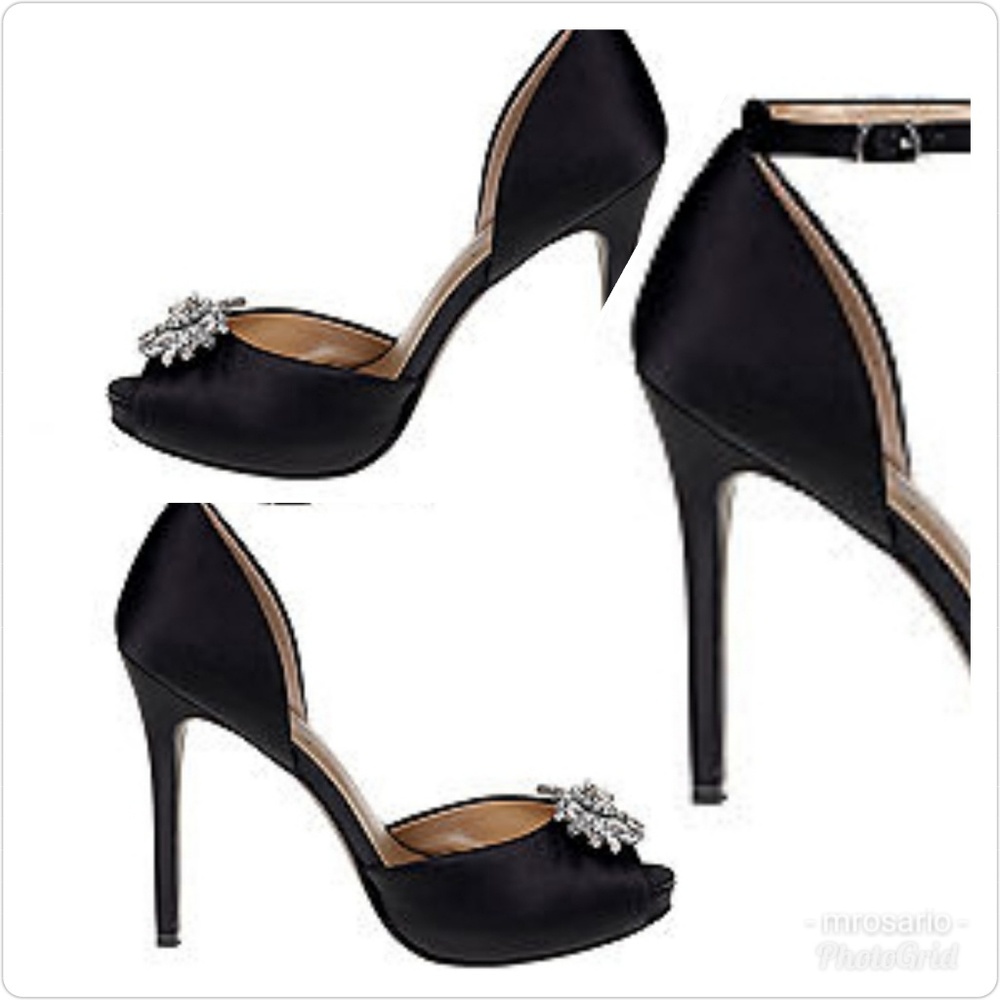 BADGLEY MISCHKA Mack and James Satin heels